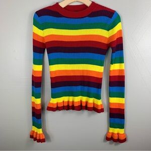 Design Lab Lord and Taylor | Rainbow Sweater | Size Medium